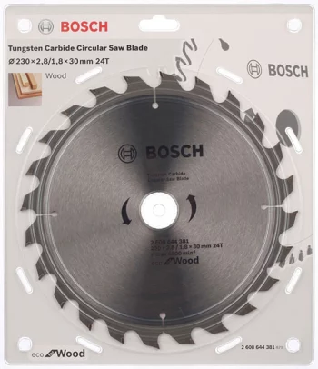 Диск пильный по дереву Bosch Optiline ECO (2608644381) 230х30х2,5 мм 24 зуба