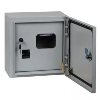 Щит учетно-распределительный навесной EKF Basic ЩУ-1/1-1 металлический IP54 310х300х160 мм 6 модулей с окном для снятия показаний счетчика