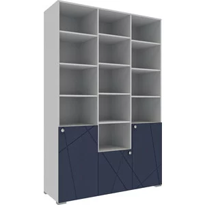 Шкаф комбинированный (с 3 дверьми) Это мебель Абрис ПМ-332.25 исп.3 дуб адриатика синий/белый(Абрис ПМ-332.25 исп.3 дуб адриатика синий/белый)