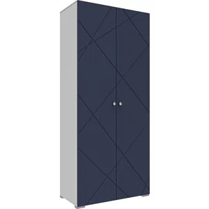 Шкаф комбинированный с 2 дверьми Это мебель Абрис ПМ-332.22 исп.1 дуб адриатика синий/белый(Абрис ПМ-332.22 исп.1 дуб адриатика синий/белый)
